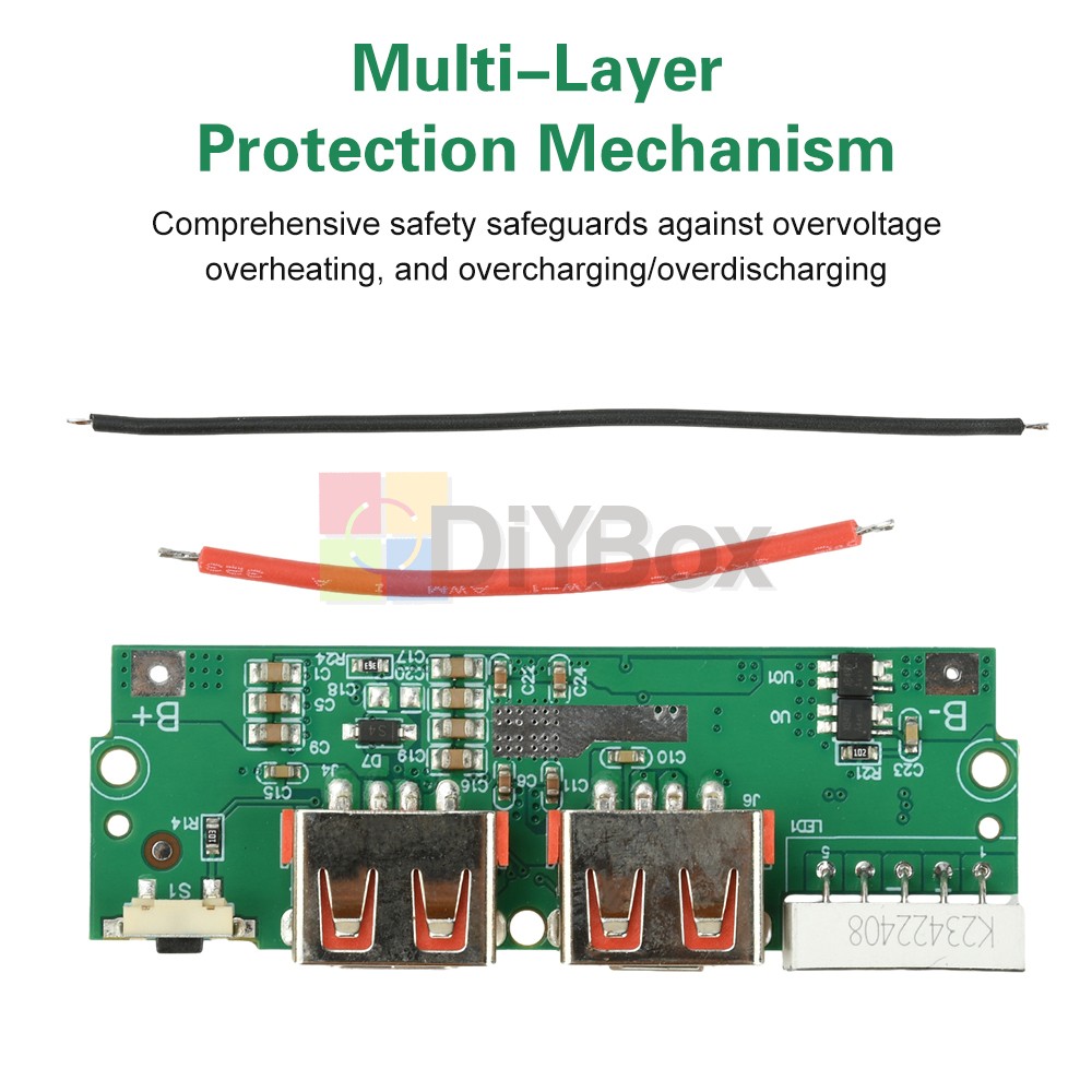 22.5W Fast Charging Power Bank DIY Module 3.7V Li-ion Circuit Board PD/QC/VOOC