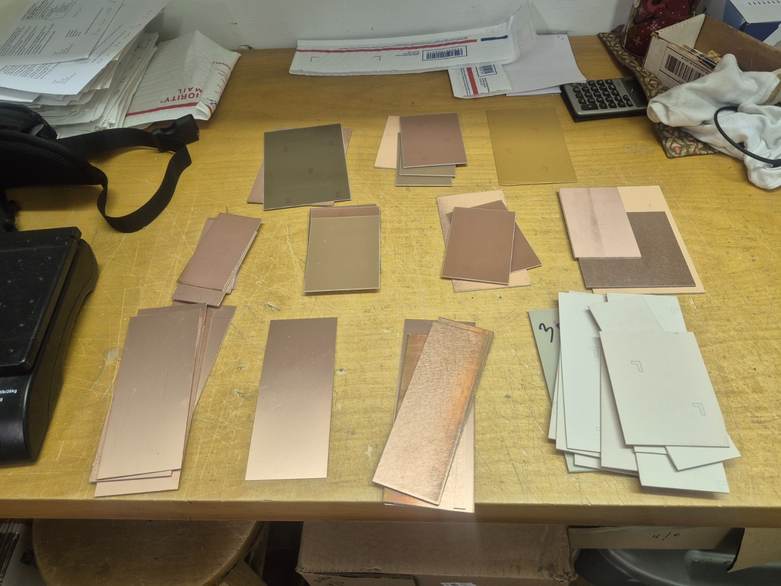 50 pcs Double Sided Copper Clad Circuit Board Laminate Misc. sizes & thickness
