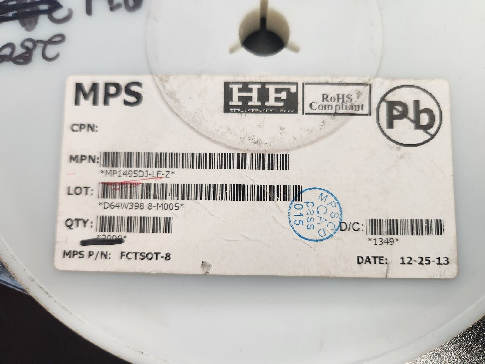 (20 PC) MP1495DJ-LF-Z MPS IC REG BUCK ADJ 3A TSOT23-8