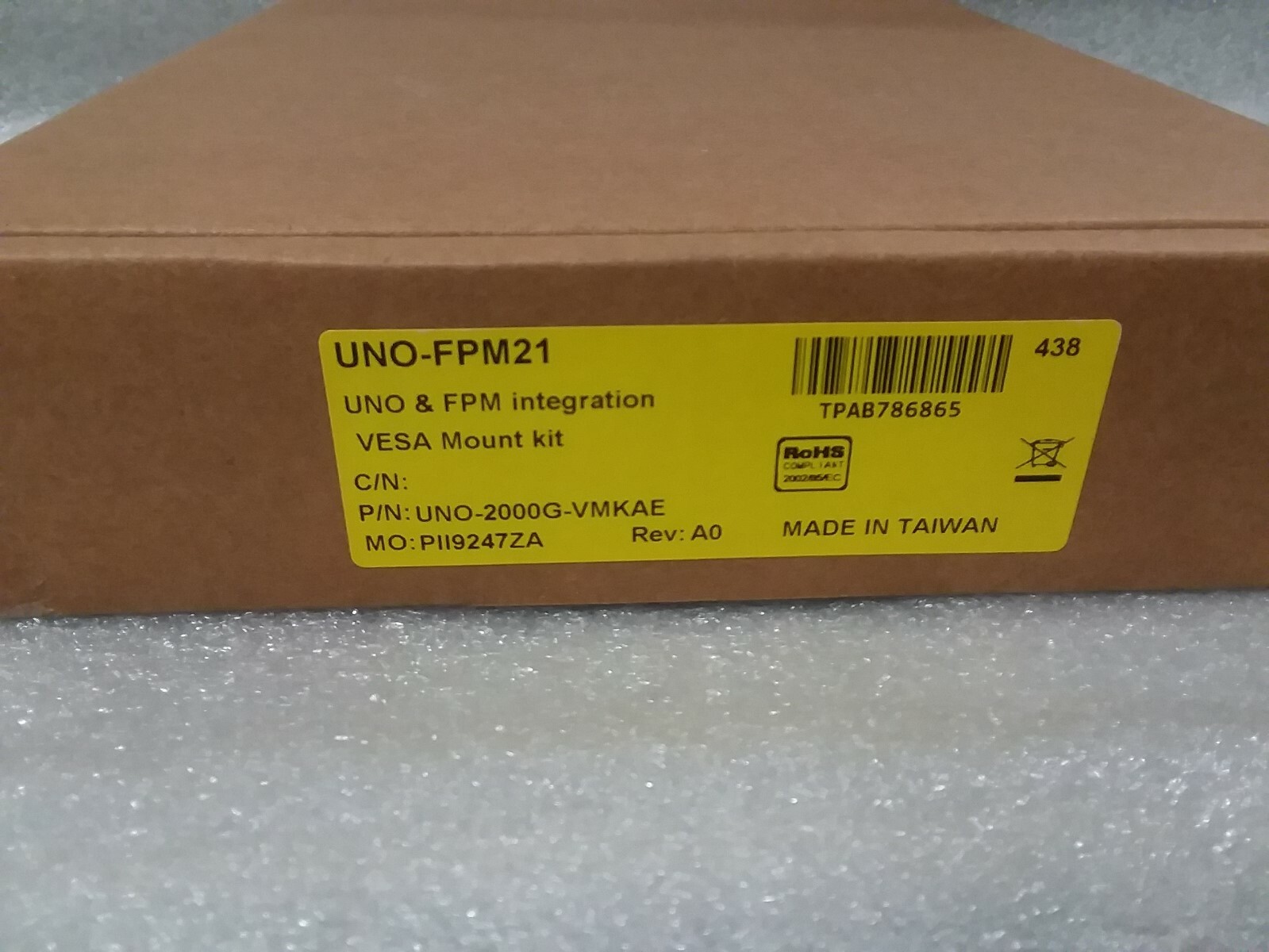 UNO-FPM21 Advantech Rev. A0 Integration VESA Mount Kit