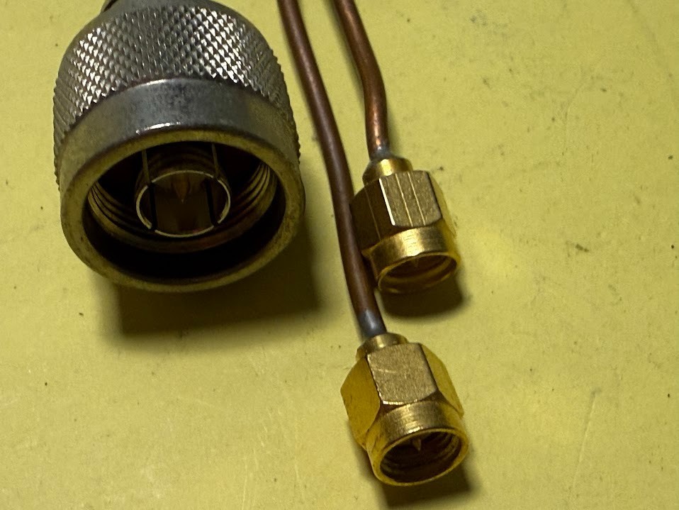 RF Copper Tube Semi Rigid SMA Male to N Male 14cm Test Cable Rohde & Schwarz