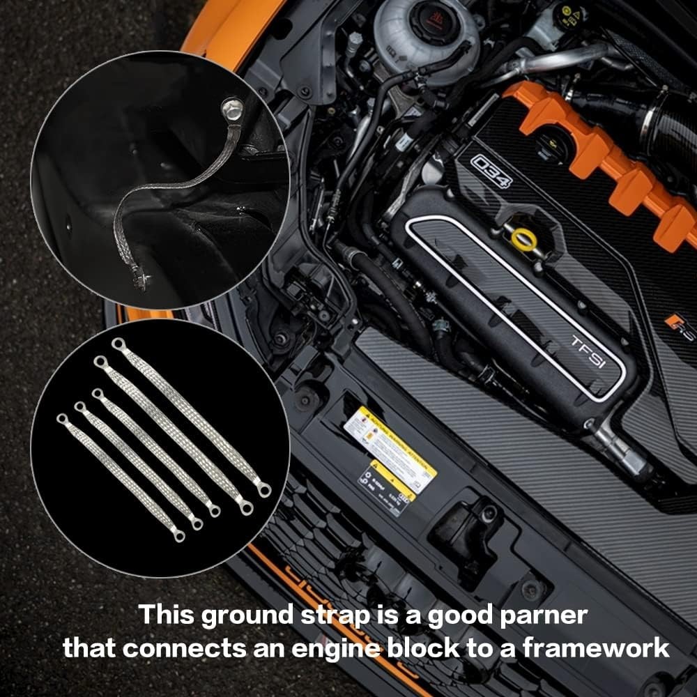 Universal Flat Braided Copper Ground Strap for Reliable Vehicle Grounding