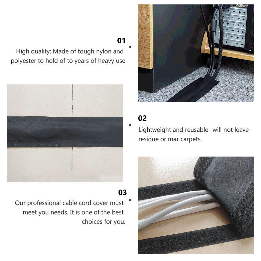 3 Meter Cord Covers for Carpet Sleeves Cable Protector Wire Management