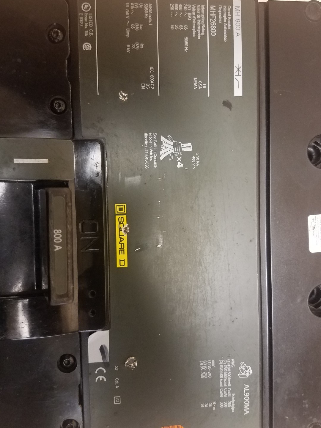 MHF26800 120/240VAC 800A 1Phase 3Wire Meter Center Circuit Breaker WARRANTY