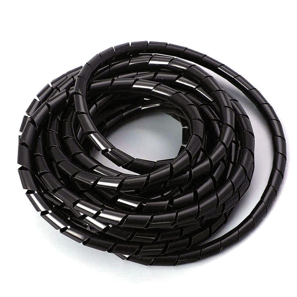 Spiral Wrap Cable Binding Tidy Leads on TV /Home Cinema/ PC/ CCTV Wires Hide
