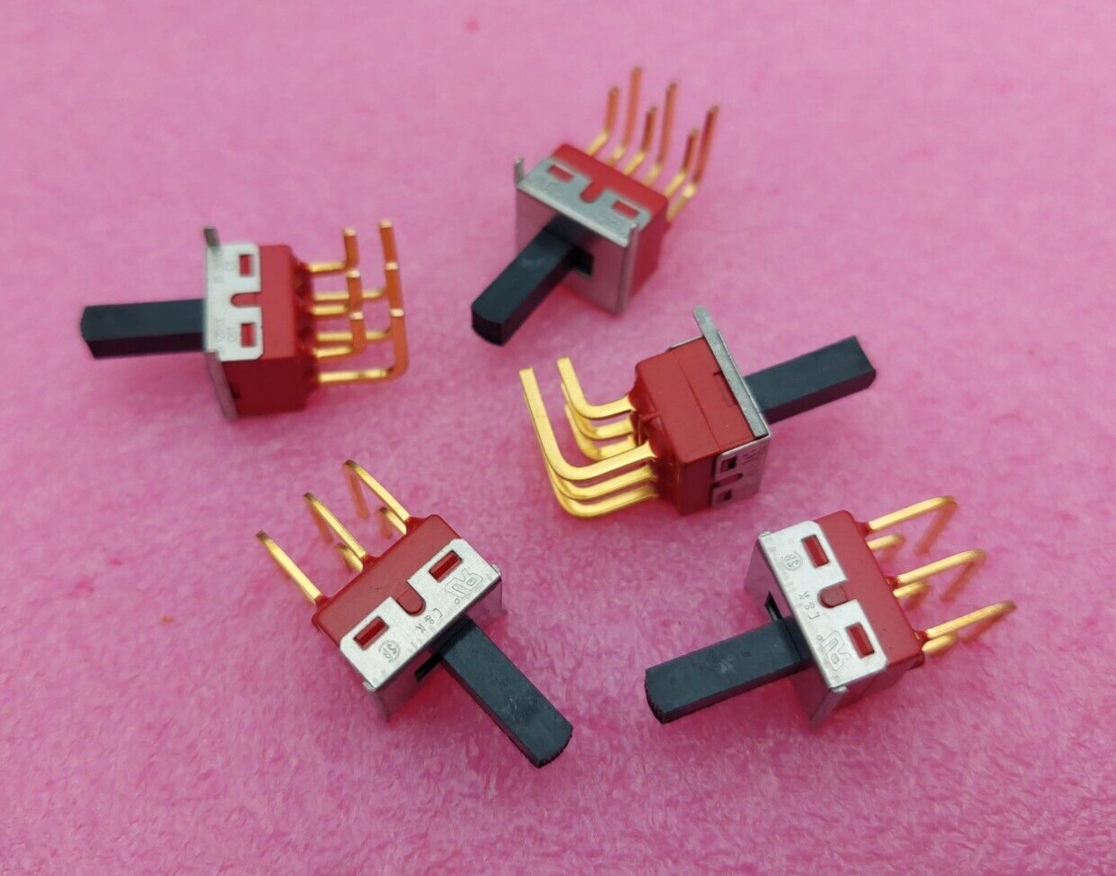 10pcs/lot 7A21-A6H9GE2,Switch Slide 6P DPDT,ON-NONE-ON,ELEDIS.