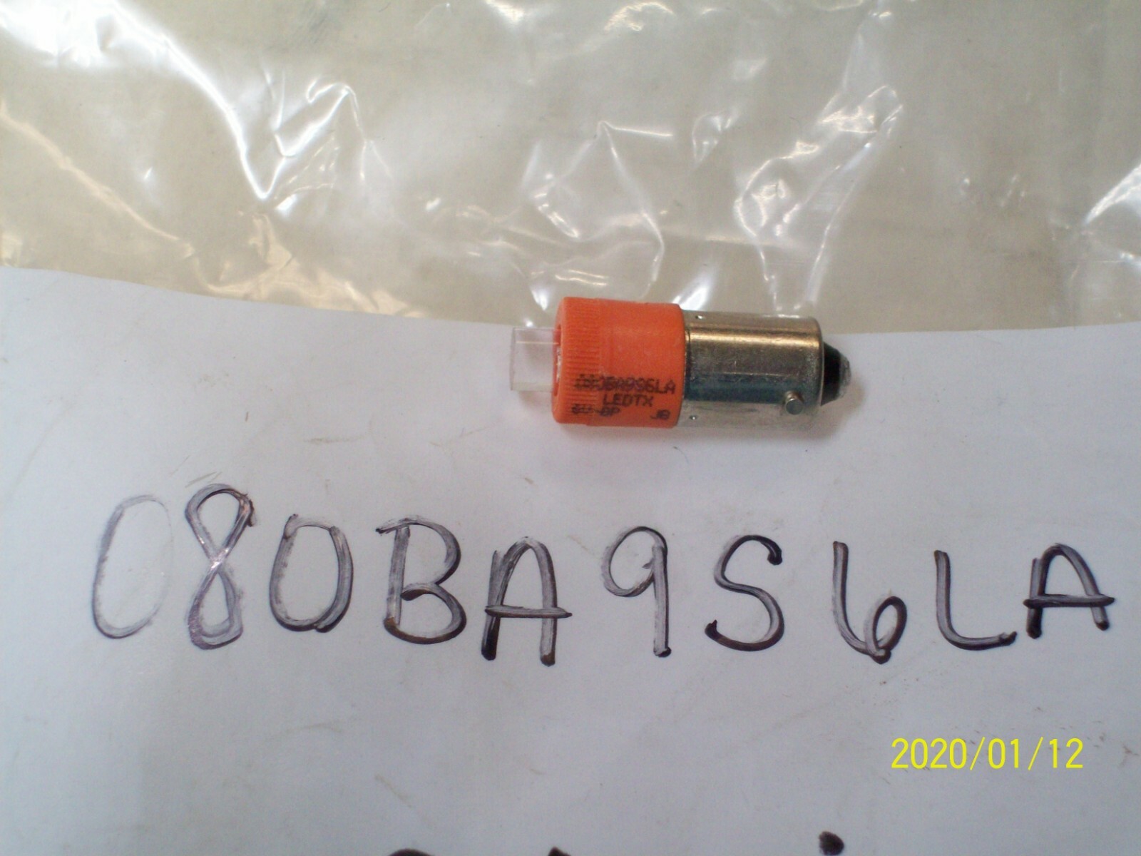 GENERAL ELECTRIC 080BA9S6LA LED BULB AMBER 6V