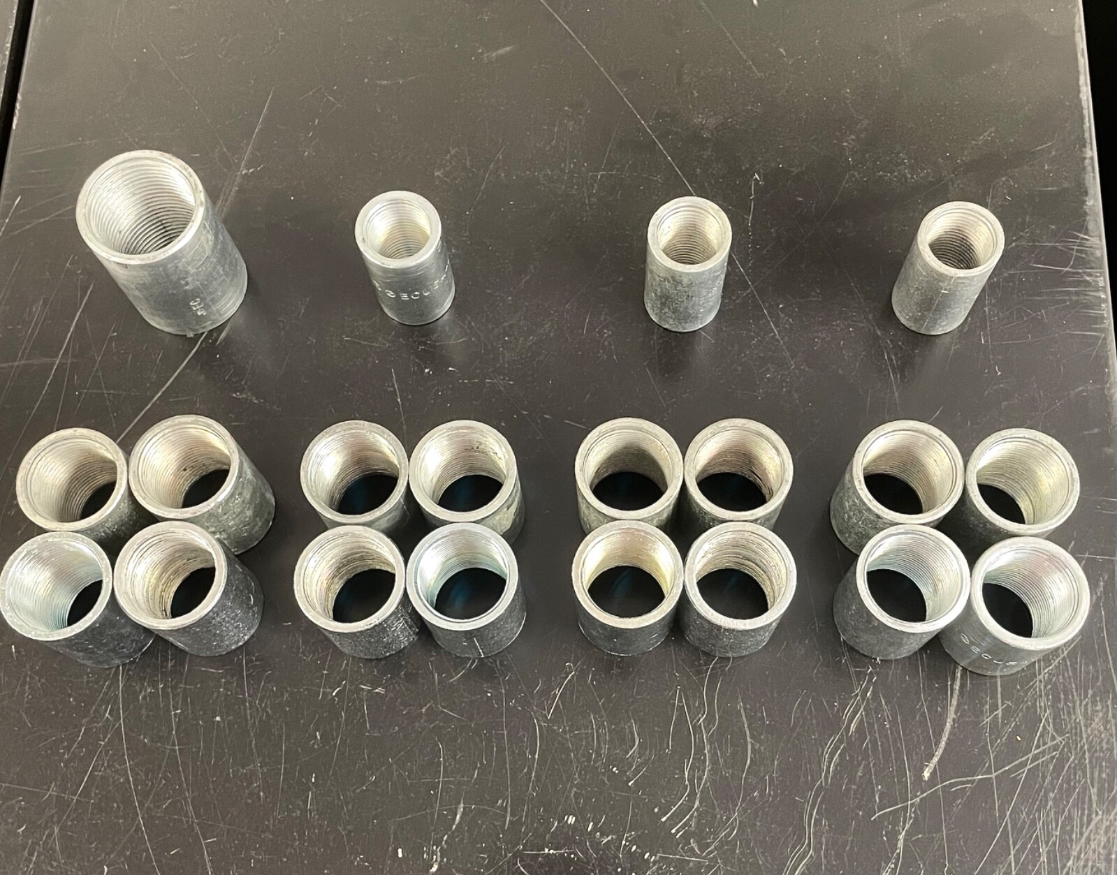 “LOT OF 20” (3/4” / 1” / 1-1/4”) – Straight – Conduit Coupling – NPT Threaded