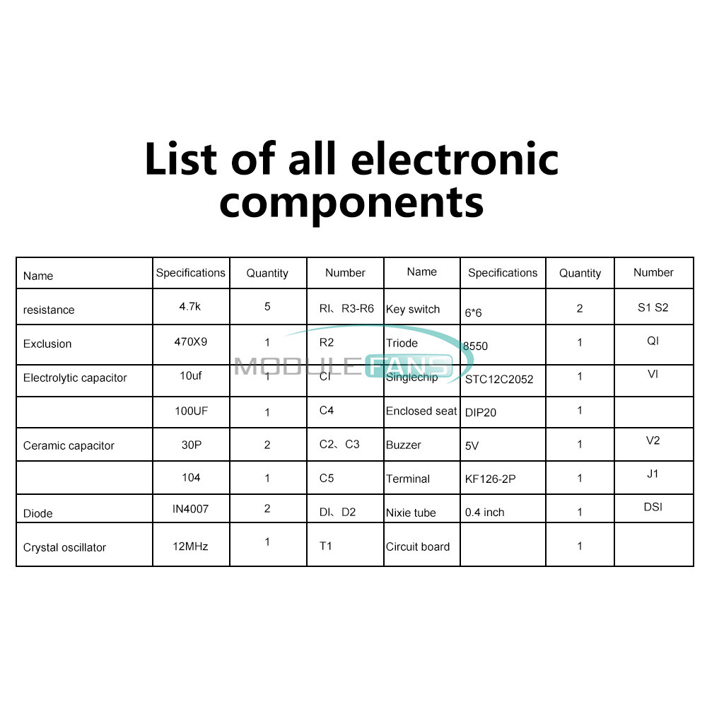 Digital 4-Bit Electronic Clock Electronic Production DIY Soldering Learning Kit