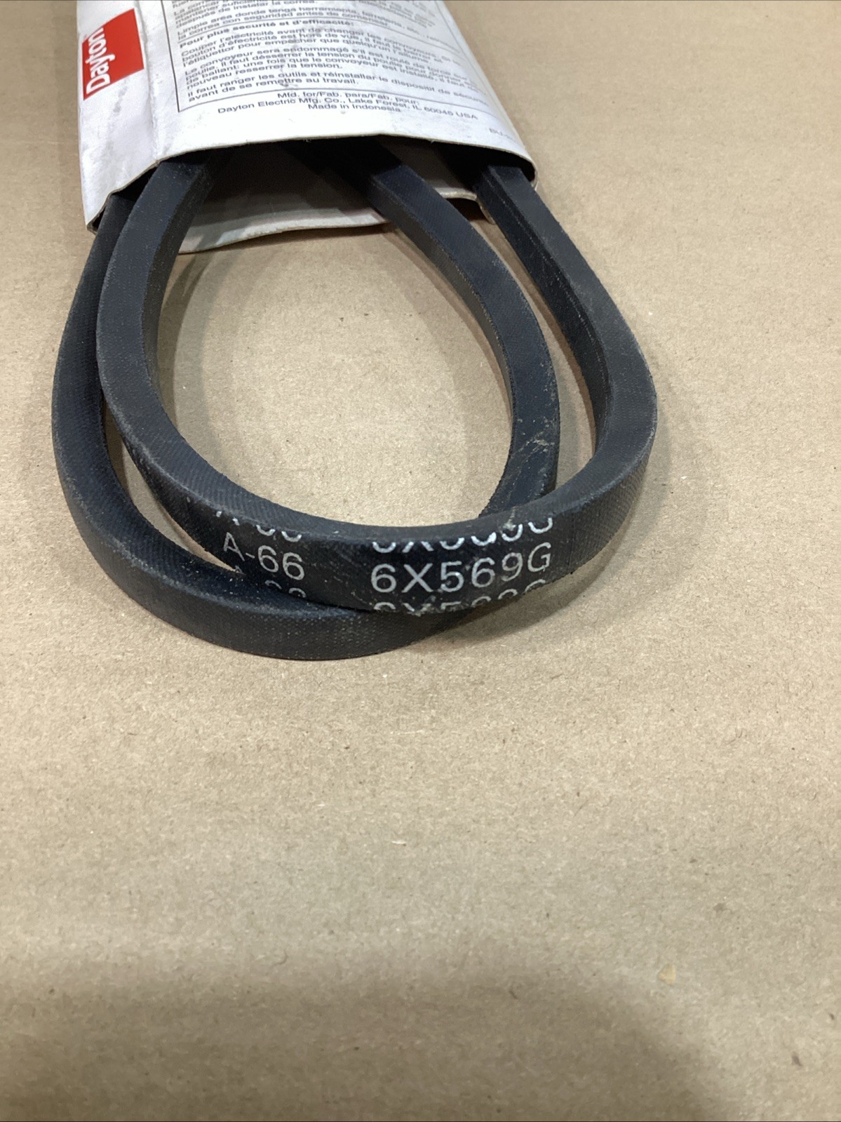 NEW DAYTON A66 PREMIUM V-BELT 1/2″ 68″ 6X569G