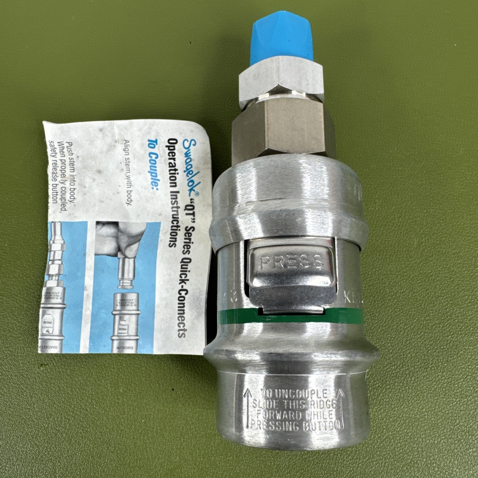 SWAGELOK SS-QT8-B-8PMK3 CONNECTOR, QT Series Keyed Body